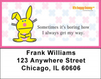 It's Happy Bunny Girly Address Labels | LBIHB-03