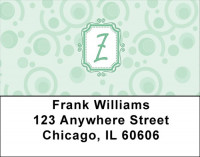 Bubbly Monogram Z Address Labels | LBMONO-05Z