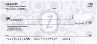 Bubbly Monogram Z Personal Checks | MONO-05Z