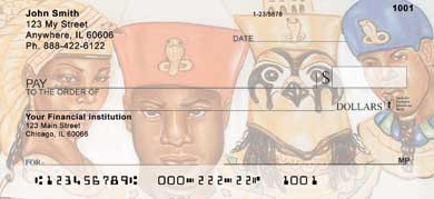 Whether you love Egypt, or ancient Egyptian culture, this original design will definitely show that off. These checks show off the pharaoh in all of there glory. Show off the past, and maybe your past with these original Egyptian checks.