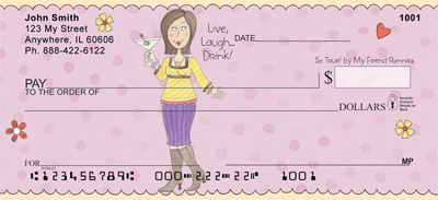 Cocktails Personal Checks by My Friend Ronnie