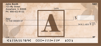 Simplistic Monogram A Personal Checks