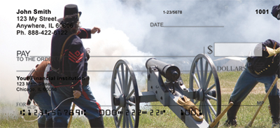  more varieties of artillery projectiles and cannon were used than in any other time in military history. These rotating checks feature the details of Civil War cannons. 