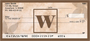 Simplistic Monogram W Personal Checks