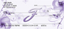 Floral Monogram F Personal Checks