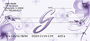 Floral Monogram G Personal Checks