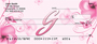 Floral Monogram G Personal Checks