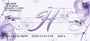 Floral Monogram H Personal Checks