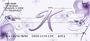 Floral Monogram K Personal Checks