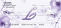 Floral Monogram L Personal Checks