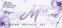 Floral Monogram M Personal Checks