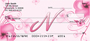 Floral Monogram N Personal Checks