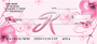 Floral Monogram R Personal Checks