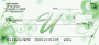 Floral Monogram U Personal Checks