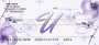Floral Monogram U Personal Checks