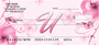 Floral Monogram U Personal Checks