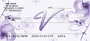 Floral Monogram V Personal Checks