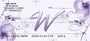 Floral Monogram W Personal Checks