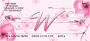 Floral Monogram W Personal Checks