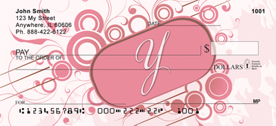 Stylish Monogram Y Personal Checks