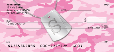 Dog Tag Monogram S Personal Checks