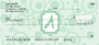 Bubbly Monogram A Personal Checks