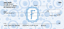 Bubbly Monogram F Personal Checks