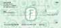 Bubbly Monogram F Personal Checks