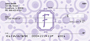 Bubbly Monogram F Personal Checks