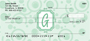Bubbly Monogram G Personal Checks