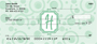 Bubbly Monogram H Personal Checks