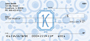 Bubbly Monogram K Personal Checks