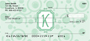 Bubbly Monogram K Personal Checks