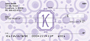 Bubbly Monogram K Personal Checks