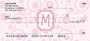 Bubbly Monogram M Personal Checks