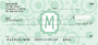 Bubbly Monogram M Personal Checks