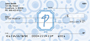 Bubbly Monogram P Personal Checks