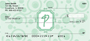 Bubbly Monogram P Personal Checks