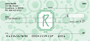 Bubbly Monogram R Personal Checks