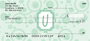 Bubbly Monogram U Personal Checks