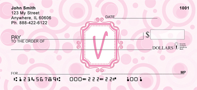 Bubbly Monogram V Personal Checks