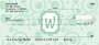 Bubbly Monogram W Personal Checks