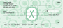 Bubbly Monogram X Personal Checks