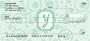 Bubbly Monogram Y Personal Checks