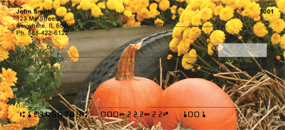 ove these fall mums in four rotating images to enjoy each time you use your checks.
