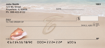Sand Written Monogram T Personal Checks