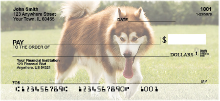 Alaskan Malamute Personal Checks