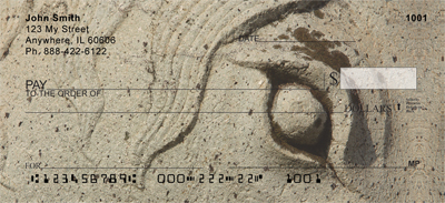 a stone horse. 
We are pleased to also offer matching return address labels to go with your checks.  