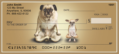 Pawfect Yoga Pair Yoga Dogs Personal Checks 