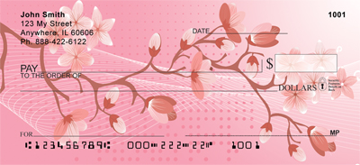 Oriental Sakura Blooms Personal Checks